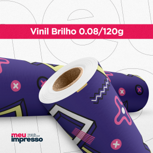 Adesivo 0.08 Brilho Vinil Monomérico Personalizado 4x0   0.08/120g