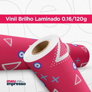 Adesivo Brilho Laminado Vinil Monomérico Personalizado 4x0 Brilho  0.16/120g