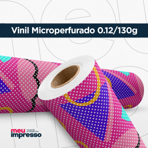 Adesivo Microperfurado Vinil Monomérico Personalizado 4x0   0.12/130g