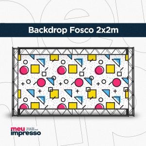 Backdrop 2x2m 440G Fosco Lona 440g Personalizado 4x0 Fosco Bainha e Ilhós 300x500 (18x12)