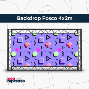 Backdrop 4x2m 440G Fosco Lona 440g Personalizado 4x0 Fosco Bainha e Ilhós 300x500 (18x12)