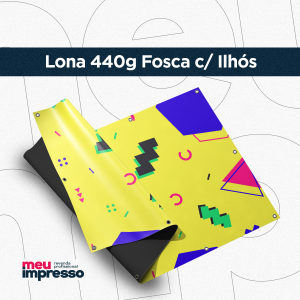 Lona 440g Fosco c/ ilhós Lona 440g  4x0 Fosco Ilhós 300x500 (18x12)