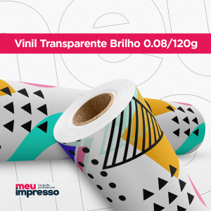 Transparente Brilho Vinil Monomérico Personalizado 4x0   0.08/120g