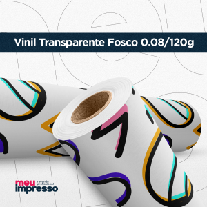 Transparente Fosco Vinil Monomérico Personalizado 4x0   0.08/120g